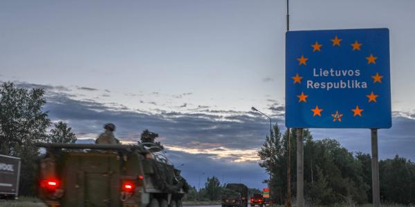2nd Cavalry Regiment Strykers conduct a road march over more than 2,100 miles from Germany to Lithuania. The integrated tactical network helps mission command on the go.  Lt. Col. Christopher L’Heureux, USA