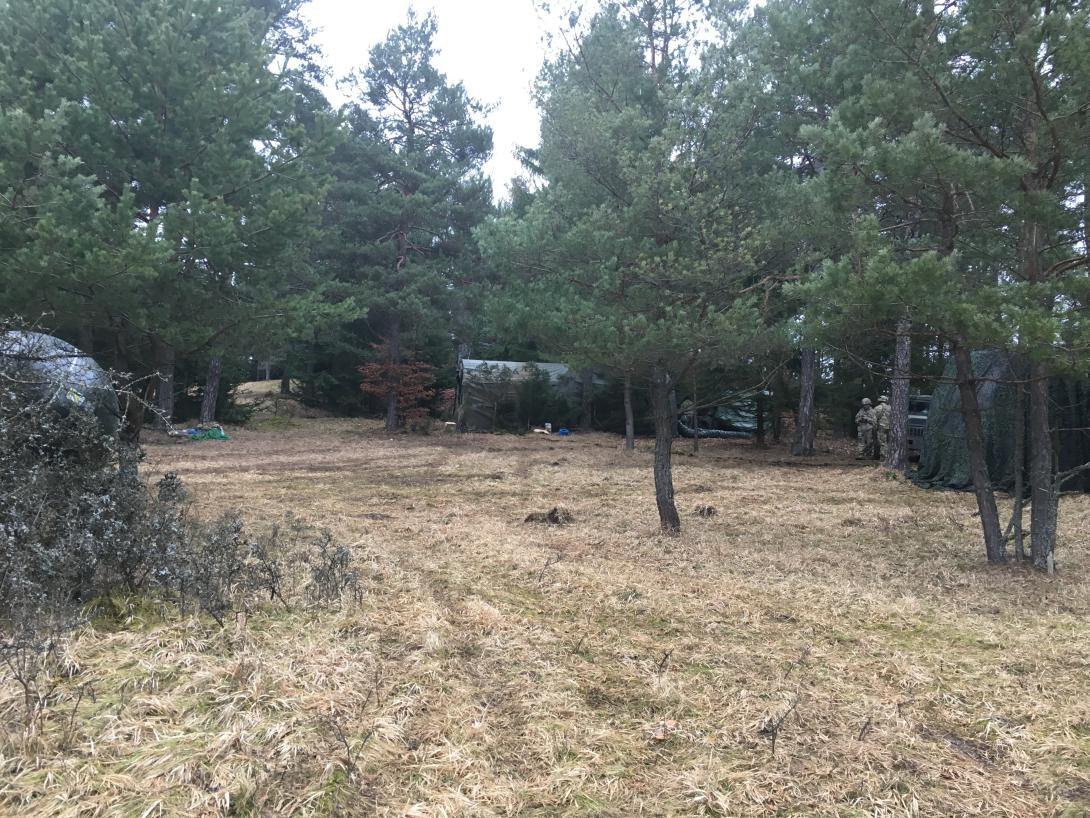 Small signatures are crucial to main command posts’ survivability. Reducing the number of tents will mean a smaller command post footprint on the battlefield.  Maj. Michael L. Hefti, USA