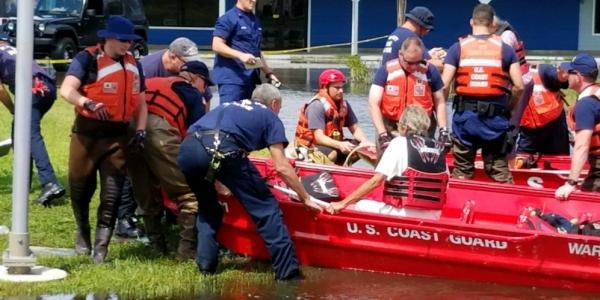 Coast Guard rescue efforts during recent hurricanes are aided by web technologies, including Google Street Maps and Facebook.  U.S. Coast Guard photo by Chief Warrant Officer Andrew Matthews, USCG