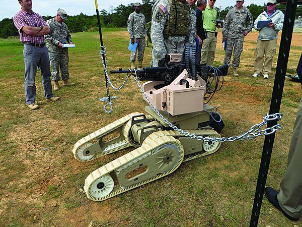 The goal of the Army's Robotics Limited Demonstration, held by the U.S. Army Maneuver Center of Excellence at Fort Benning, Georgia, was to get a snapshot of the state of the art in unmanned ground systems (UGVs), such as this Irobot 710 Warrior UGV.