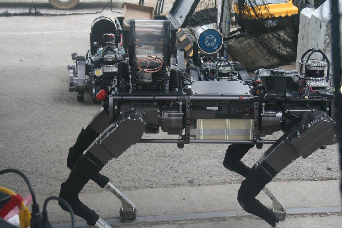  Team Pluto, with roboticists from the University of Pennsylvania, Exyn Technologies and Ghost Robotics, relied in part on Ghost's quadruped robot platform (pictured), as well as Exyn's advanced autonomous aerial robot. 