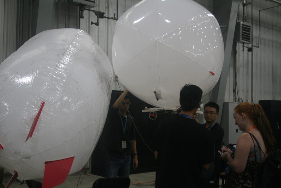 Team NCTU turns to airships, or blimps, for a longer running time compared to aerial drones.