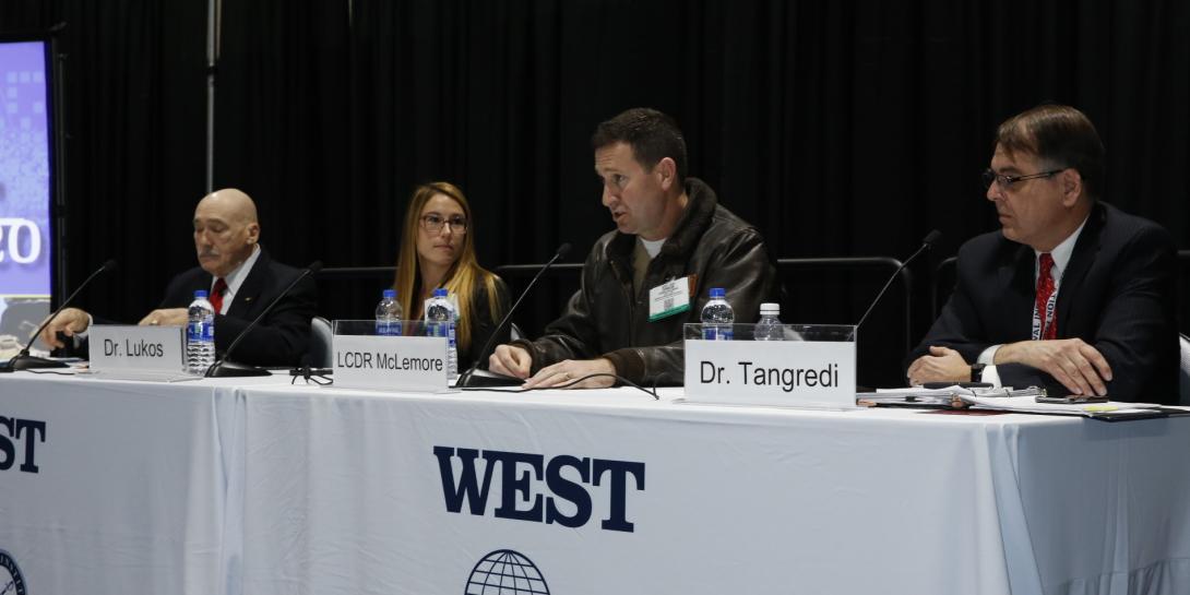 WEST 2020 panelists discuss AI. Photo by Michael Carpenter