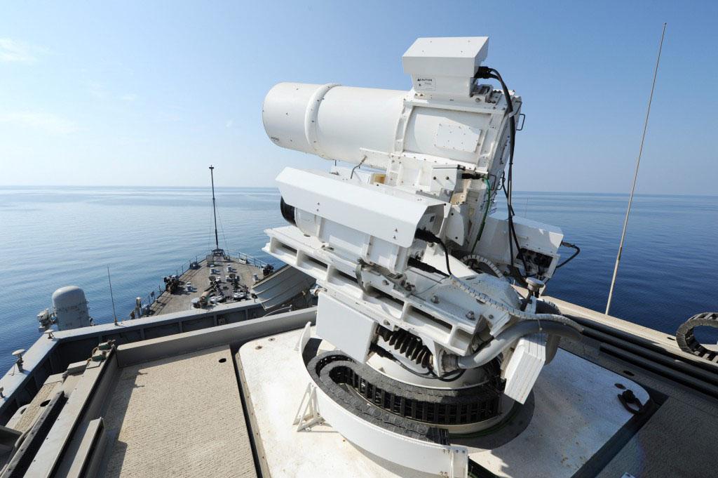 With the HELIOS contract award, the Navy's first high-energy laser weapon and optic dazzler is now in the works, building off of the success of the LAWS demonstrator tested aboard the decommissioned USS Ponce between 2014 and 2017. 