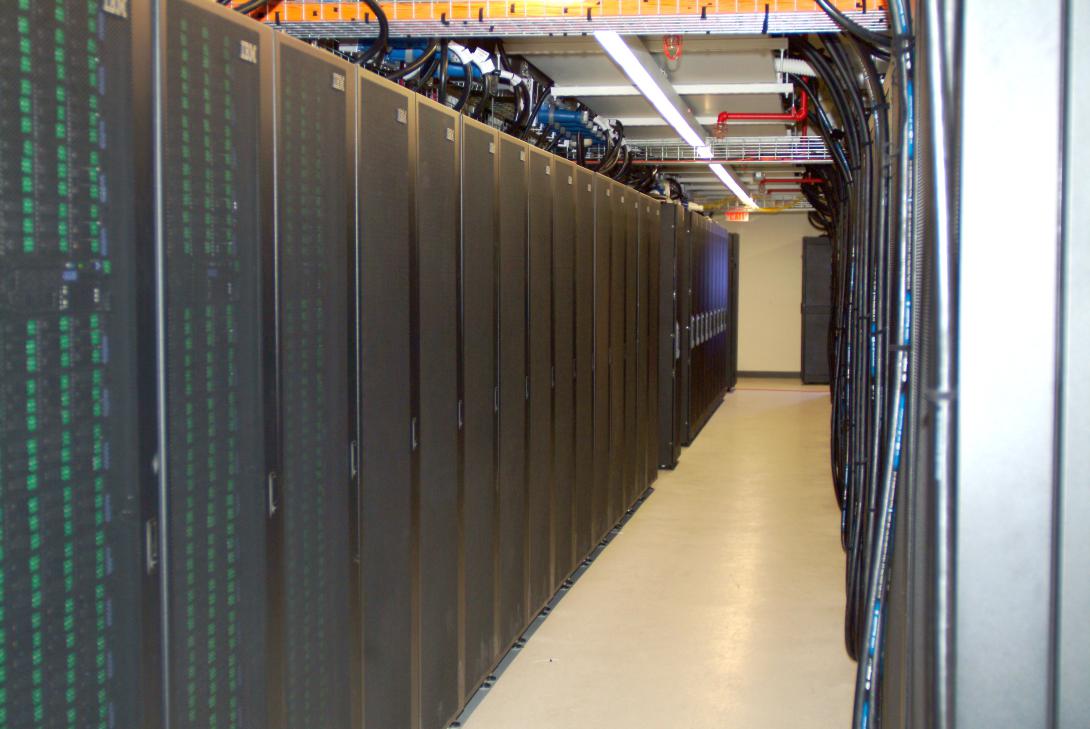 The ARL IBM iDataPlex Supercomputing system known as 'Pershing' has over 20,000 processors and a peak capability of 420 TeraFlops (or trillions of floating point operations per second).