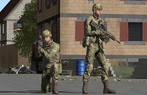 The VRLT’s Avatar customization capability enables the British Army to replicate facial features and body shapes so soldiers can recognize friendly troops. (Photo by BiSim)
