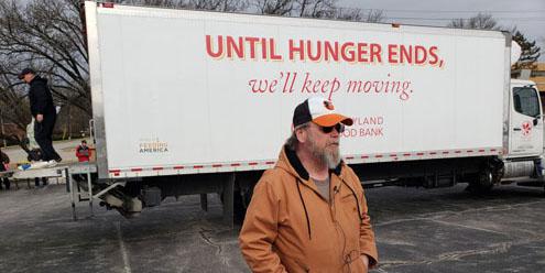 “I never thought that I would have to go to the food bank. We would always donate, because a lot of families out there don’t have the luxuries we have. I’ve been through four furloughs. This is the first time that I’ve needed to reach out for help,” says Michael Westmoreland, furloughed Coast Guard worker.