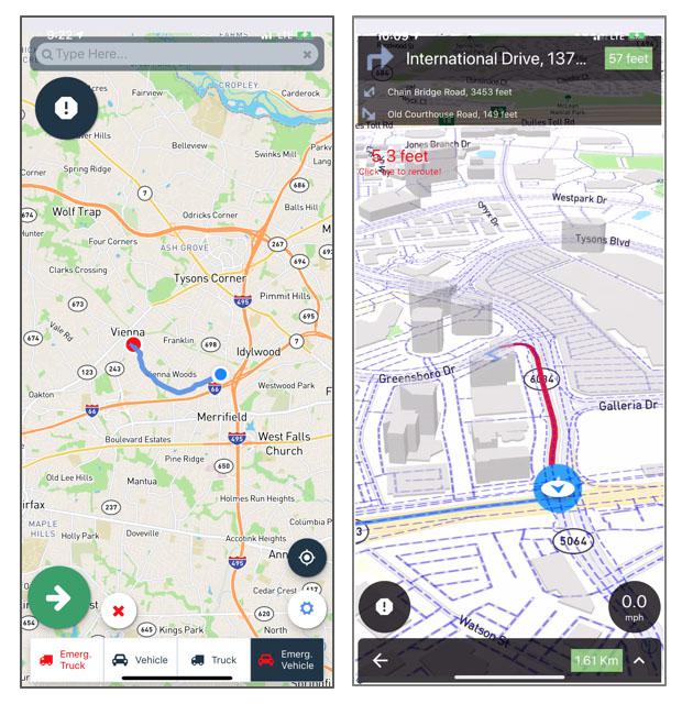 Even with all its special features, the QuickRoute app resembles the map apps first responders are accustomed to from personal use.