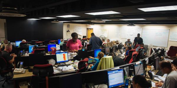 Personnel with the Virgin Islands Territorial Emergency Management Agency provide emergency coordination, response and recovery services for people affected by Hurricane Irma. U.S. military and civilian organizations supported the Federal Emergency Management Agency (FEMA) and local authorities in disaster-relief efforts.