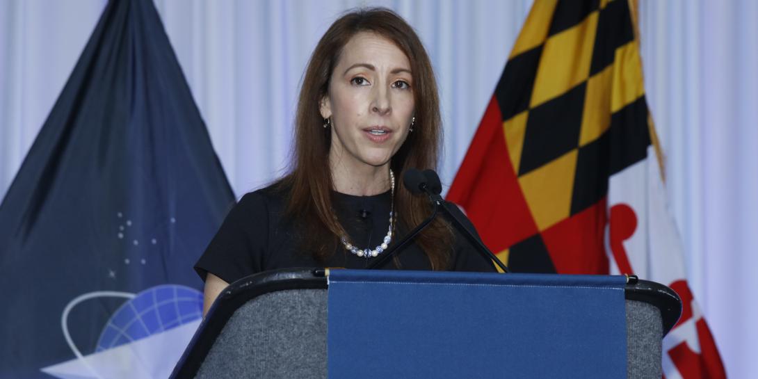 Danielle Metz, chief information technology strategist, Office of the Secretary of Defense, U.S. Defense Department, speaks at AFCEA’s TechNet Cyber 2022. Photo by Michael Carpenter