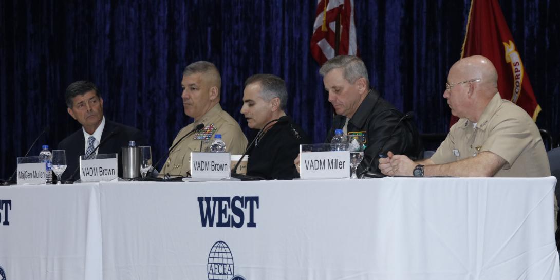 Panelists discuss manning, training and equiment at WEST 2020. Photo by Michael Carpenter