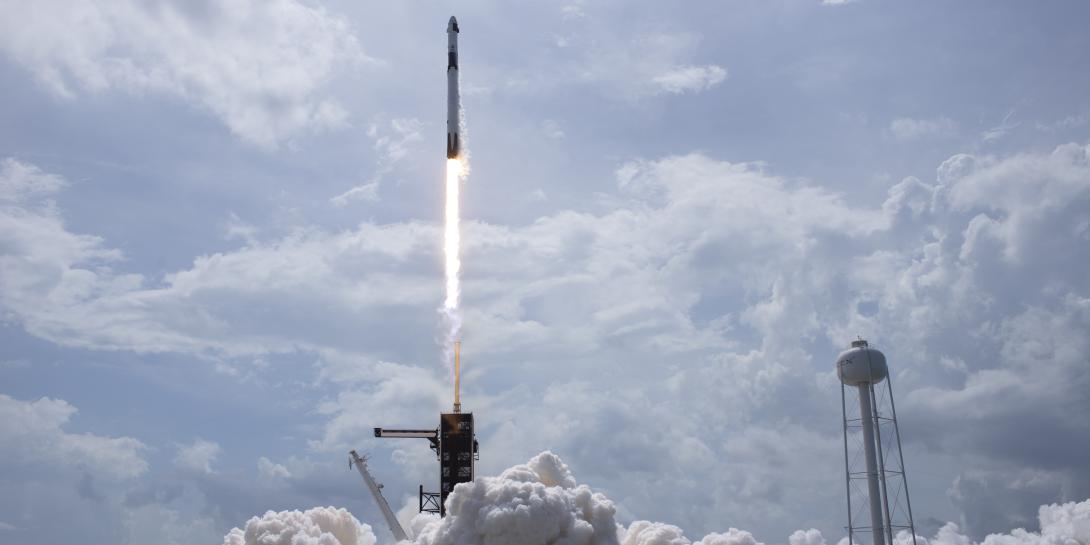 The SpaceX Falcon 9 rocket launches on May 30 from Kennedy Space Center, Florida, carrying NASA astronauts Robert Behnken and Douglas Hurley to the International Space Station. NASA, in partnership with Starburst Aerospace, is conducting a $1 million technology challenge to pull in even more innovation from the public sector. Credit: NASA/Bill Ingalls