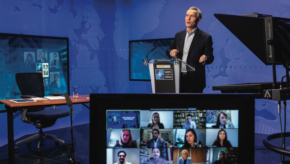 NATO Secretary General Jens Stoltenberg speaks with students and young leaders about their ideas for NATO. The organization recognizes it must engage the next generation if Western allies want to remain strong. Credit: NATO