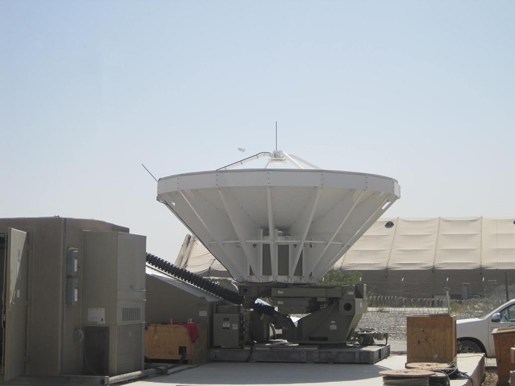 Deployable Ku-band Earth Terminals (DKETs) such as this one in Afghanistan can provide long-haul, high-capacity transport both within and beyond theater. These terminals can establish headquarters-level, network-hub connectivity anywhere a mission demands, and the systems can be dismantled and relocated as operations require.