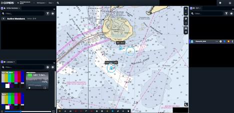 The U.S. Air Force’s Common Operating Picture for Event Response Situational Awareness system, or COPERS, displays an unmanned aerial system’s (UAS) activity via Pierce Aerospace Flight Portal ID’s Remote ID data stream during recent experimentation testing with the U.S. Navy. Credit: Photo courtesy of Pierce Aerospace