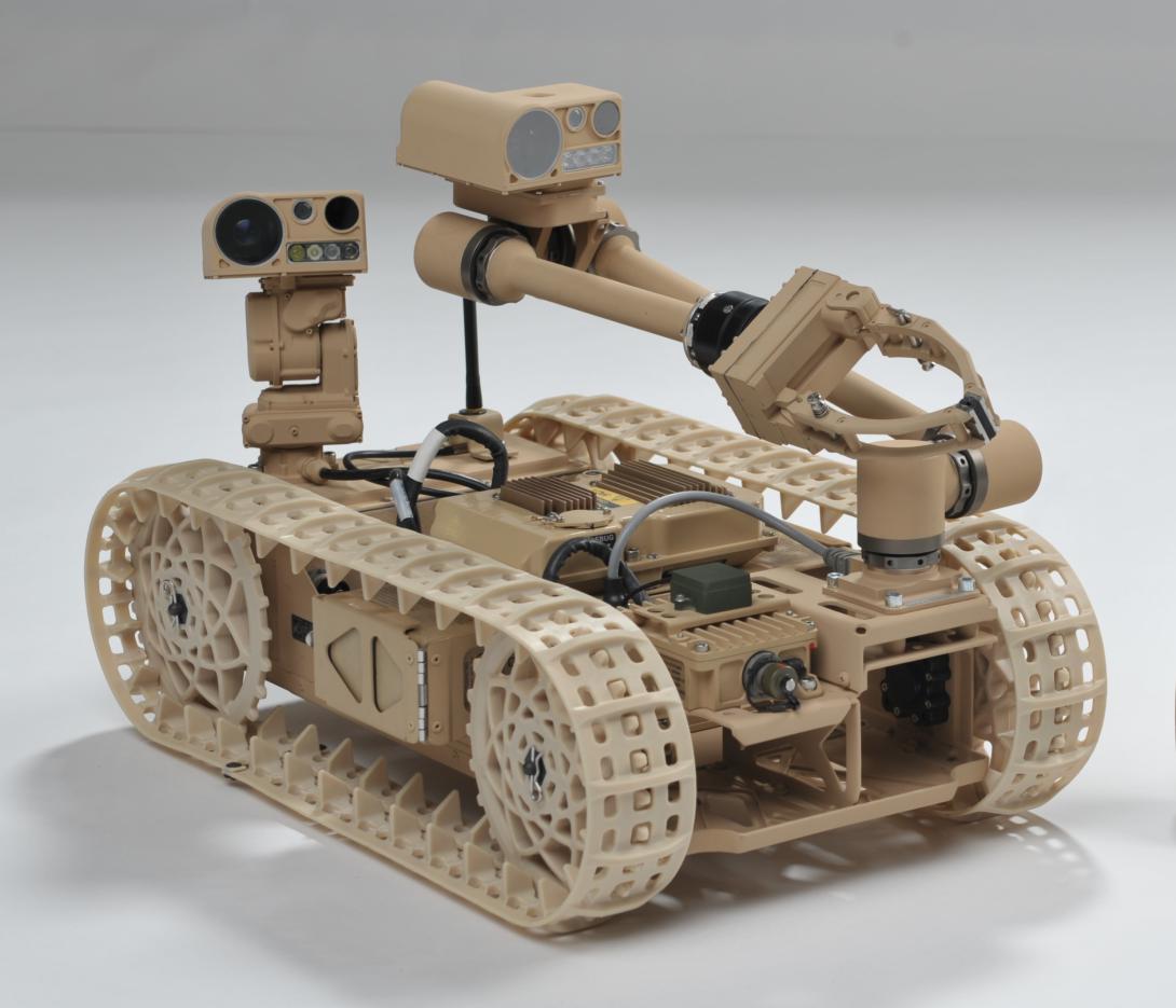 ARL researchers are working with industry to develop robots that can right themselves without human assistance. The technology is being applied to this Advanced Explosive Ordnance Disposal Robotic System Increment 1 Platform.