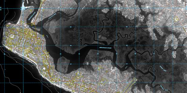 The National Geospatial-Intelligence Agency (NGA) teamed with Digital Globe to generate unclassified geospatial imagery in support of operations to combat Ebola in west Africa. This image shows downtown Monrovia, Liberia, and highlights key government, military and civilian facilities. 