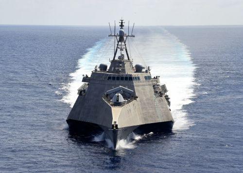 The USS Gabrielle Giffords received commercial cellular as a transport (CCaaT) capability to increase its cyber readiness outside of the continental United States. The Navy’s PEO C4I and Space Systems is working to speed commercial information technologies into the fleet to upgrade its systems more rapidly than through conventional acquisition. Credit: U.S. Navy