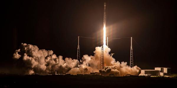 A SpaceX Falcon 9 rocket lifts off, carrying the company’s StarLink low-earth-orbit networking satellites. Flooding near-earth space with hundreds of satellites is the future of orbital activities as satellite construction expenses and launch costs continue to come down.  SpaceX