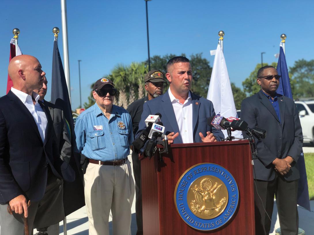 Rep. Darren Soto (D-FL), appearing together with Rep. Brian Mast (R-FL) at a Veteran’s Administration hospital event in Florida, contends that Congress needs to address digital identity methods, which would support the use of blockchain.  Office of Rep. Soto