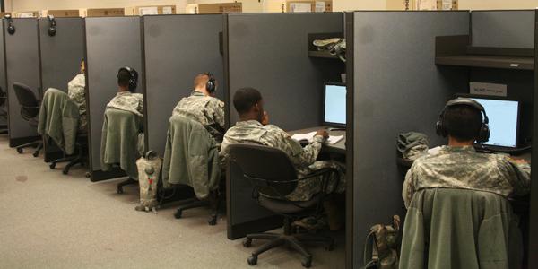 Signaleers at Fort Gordon, Georgia, train to use satellite communications systems. With the entire force embracing cyberspace as a warfighting domain, these signaleers ultimately must impart their understanding of cyberspace and its technological capabilities to other soldiers in operational units.