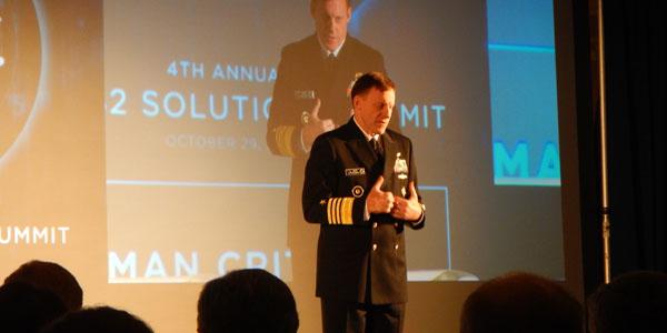 Adm. Michael Rogers, USN, director of the NSA and commander of U.S. Cyber Command, warns of an increase in number and sophistication of cyber attacks during Thursday's SAP NS2 Solution Summit.
