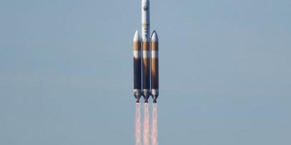 The United Launch Alliance Delta IV Heavy rocket lifts off from Vandenber Air Force Base on January 19, 2019. With its rapid fielding pace, the Space Development Agency plans to launch initial capacity of its new network in 2021. U.S. Air Force photo by Michael Peterson