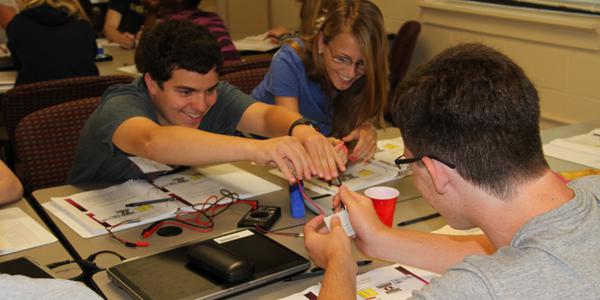 U.S. Army engineers expose high school students to science-related career paths through advanced classroom instruction and hands-on experiments as part of the Gains in the Education of Mathematics and Science program, which highlights power, energy and cyber curriculums.