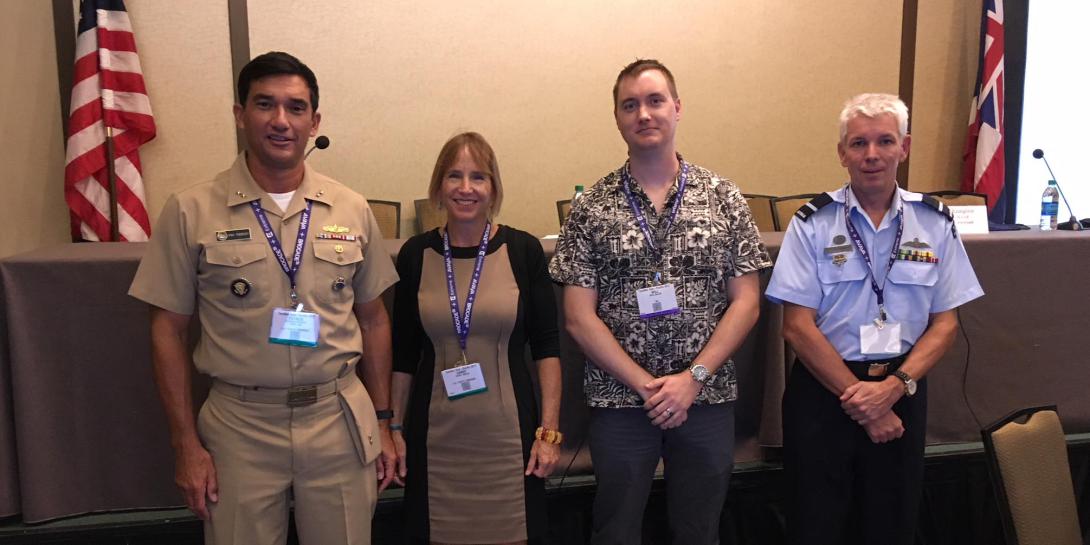 Culture and technology intersect in many ways, and a panel at AFCEA TechNet Asia-Pacific discussed some of the issues that result, from l-r: Rear Adm. Patrick Piercey, USN; Candy Green, Will Bates and Air Commodore Phillip Champion, RAAF.