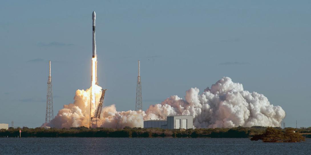 A SpaceX Falcon 9 rocket launches the first of the new generation of modernized, harder-to-hack GPS block III satellites in December 2018. GPS is one of the space-based functions that’s increasingly vital to the functioning of the U.S. economy. Credit: GPS.gov