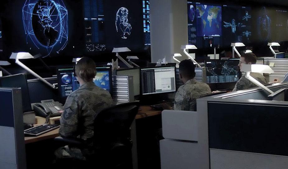 The 561st Network Operations Squadron manages and defends the Air Force enterprise network for 108 installations at Peterson Air Force Base in Colorado. By conservative estimates, there are more than one million attacks on the Air Force network every day. Credit: U.S. Air Force photo by Airman 1st Class Dennis Hoffman
