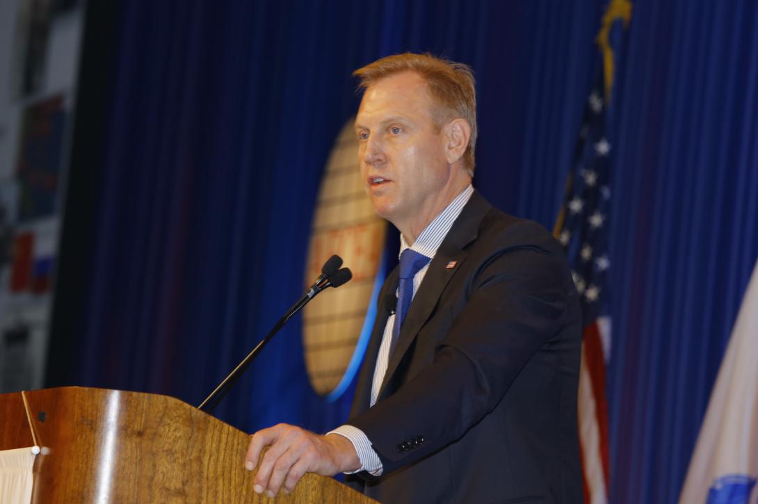 Patrick Shanahan, deputy secretary of defense, describes the ramifications of the new National Defense Strategy during his opening keynote address at West 2018.