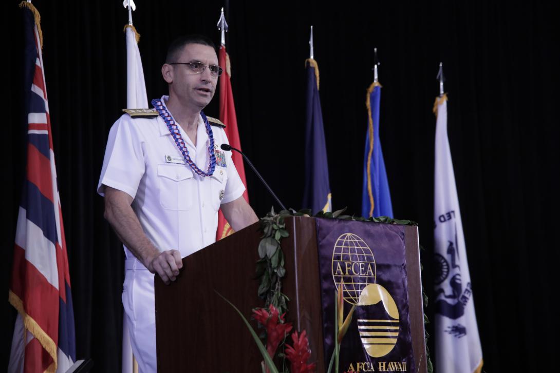 Adversaries today have a vote in setting conditions, so the U.S. Pacific Fleet might have to operate in a degraded environment, says Rear Adm. Matthew J. Carter, USN, deputy commander, Pacific Fleet.