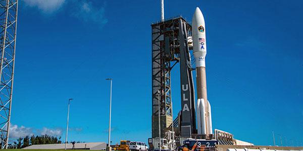 The Space and Missile Systems Center’s fifth Advanced Extreme High Frequency satellite, AEHF-5, in the faring of United Launch Alliance’s Atlas V vehicle, launches last August at Cape Canaveral Air Force Station. The center has moved control of the satellite to the new Space Operations Command. Credit: SMC
