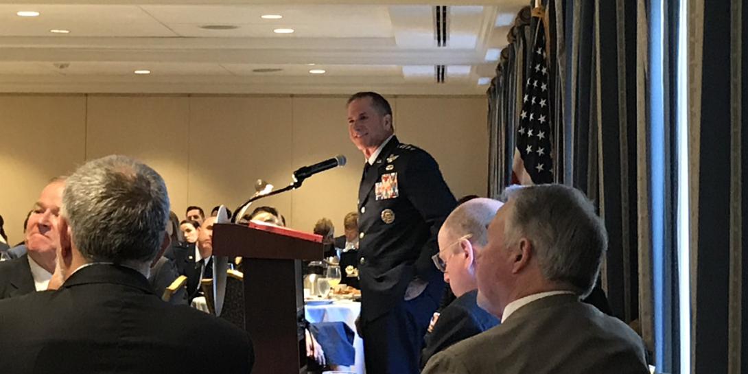 Gen. David Goldfein, USAF, chief of staff of the Air Force, speaking at the Mitchell Institute Strategic Deterrence Breakfast event on June 26, warns of increasing posturing of Russia and China in the Arctic region.