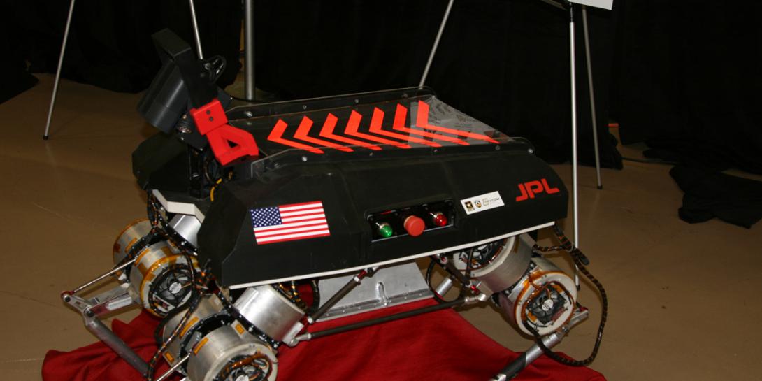 This early version of the ARL RCTA's LLAMA robot demonstrated how a quadruped can ascertain obstacles and avoid them. An improved version features better sensors, and future iterations will give it more speed and greater payload.