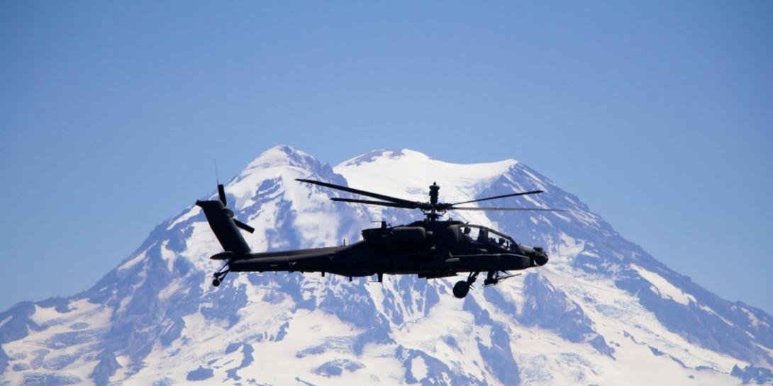 Last July, pilots from the 1-229th Attack Reconnaissance Battalion, stationed at Joint Base Lewis-McChord, Washington, train on the newest version of the Apache AH-64 helicopter during training conducted by Apache Program Manager, Program Executive Office Aviation (PEO Aviation). The PEO is standing up a new office to leverage open architecture systems on its aviation platforms. Credit: PEO Aviation photo by Capt. Joshua Hughes, USA, 1-229 Attack Reconnaissance Battalion.