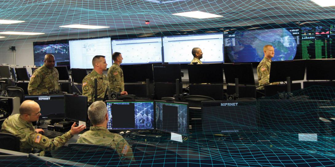 Cyber warriors with the National Guard are sometimes similar to colonial-era militiamen, fighting with whatever technological weapons they have at home or building the tools they need. Alexander Herasymchot/Shutterstock and U.S. Defense Department courtesy photo