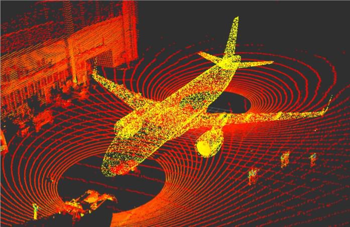 For ground operators, Evitado’s solution digitally defines safety zones around an aircraft to detect and warn against any kind of potential collision. Credit: Evitado