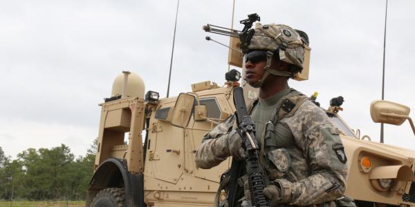 Soldiers from the 1st Brigade Combat Team, 101st Airborne Division, recently trained using network-equipped vehicles at the Joint Readiness Training Center (JRTC) at Fort Polk, Louisiana.