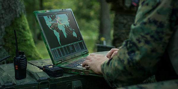 The multidomain operations concept envisions future wars being executed extremely fast and incorporating a great deal of automation and networking to connect sensors to warfighters across all domains—land, air, sea, space and cyber. Credit: Gorodenkoff/Shutterstock