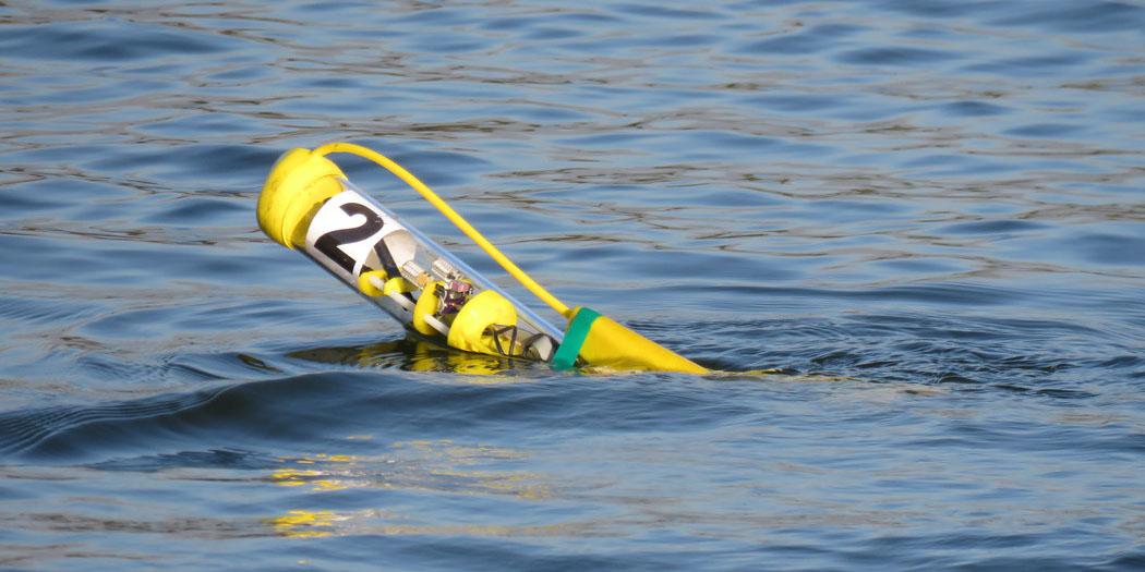 The Navy’s Naval Undersea Warfare Center in Newport, Rhode Island is considering the capabilities of micro aquatic robots, such as this unmanned surface vehicle called SwarmDiver from Aquabotix. Photo credit: Aquabotix